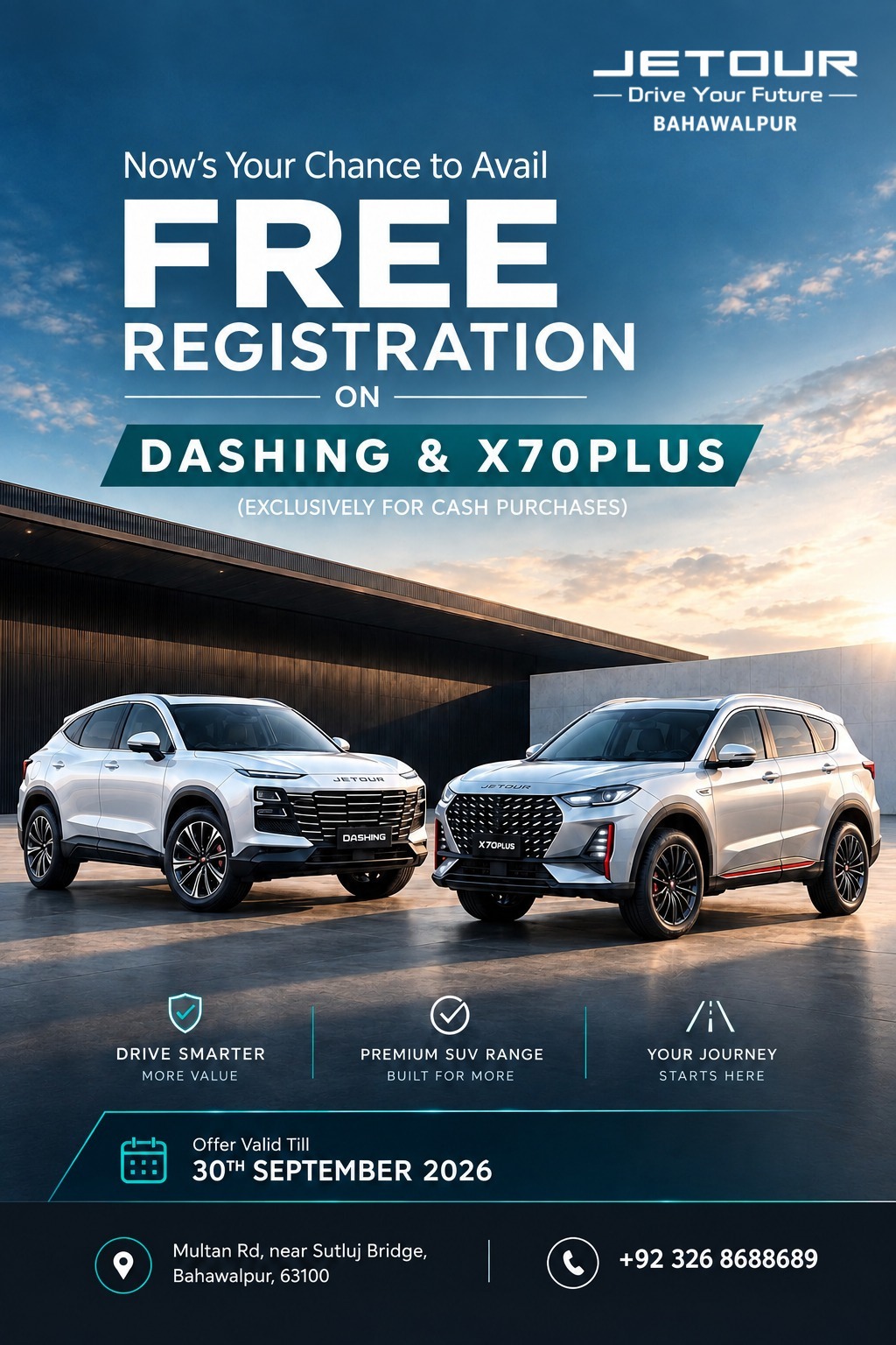 Jetour Bahawalpur Free Registration Offer